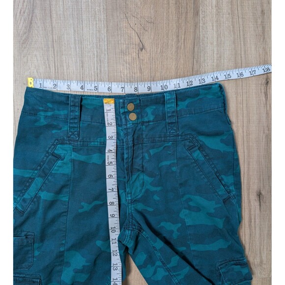 Anthropologie Size 28P Austin Cargo Pants Camo Straight Leg Cropped - Picture 9 of 11